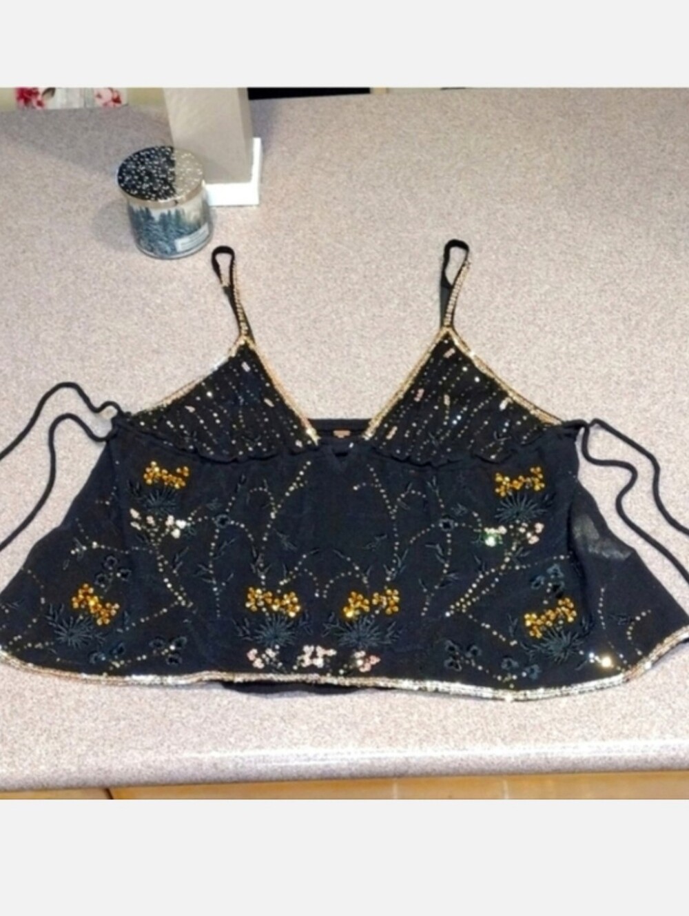 HTF Free People Dance Till Dawn Embroidered Sequin Top - Picture 5 of 16